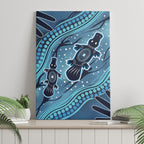 Aboriginal Dots Art Painting with Platypus Canvas Wall Art No 1