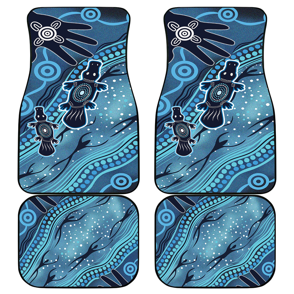 Aboriginal Dots Art Painting with Platypus Car Mats No 1