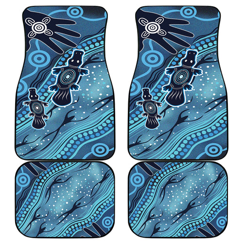 Aboriginal Dots Art Painting with Platypus Car Mats No 1