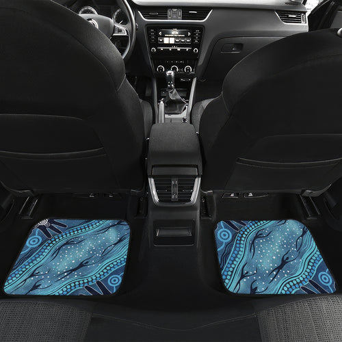 Aboriginal Dots Art Painting with Platypus Car Mats No 1