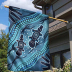Aboriginal Dots Art Painting with Platypus Garden Flag No 1