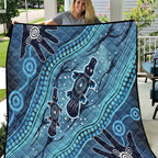 Aboriginal Dots Art Painting with Platypus Quilt No 1