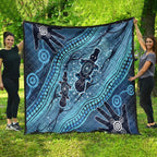 Aboriginal Dots Art Painting with Platypus Quilt No 1