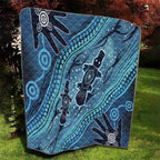 Aboriginal Dots Art Painting with Platypus Quilt No 1