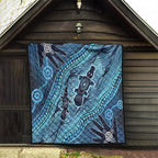 Aboriginal Dots Art Painting with Platypus Quilt No 1