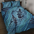 Aboriginal Dots Art Painting with Platypus Quilt Bed Set No 1