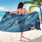 Aboriginal Dots Art Painting with Platypus Sarong No 1