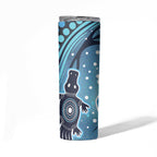 Aboriginal Dots Art Painting with Platypus Skinny Tumbler No 1