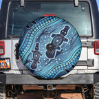 Aboriginal Dots Art Painting with Platypus Spare Tire Cover No 1