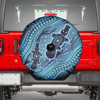 Aboriginal Dots Art Painting with Platypus Spare Tire Cover No 1