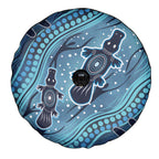 Aboriginal Dots Art Painting with Platypus Spare Tire Cover No 1