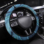 Aboriginal Dots Art Painting with Platypus Steering Wheel Cover No 1