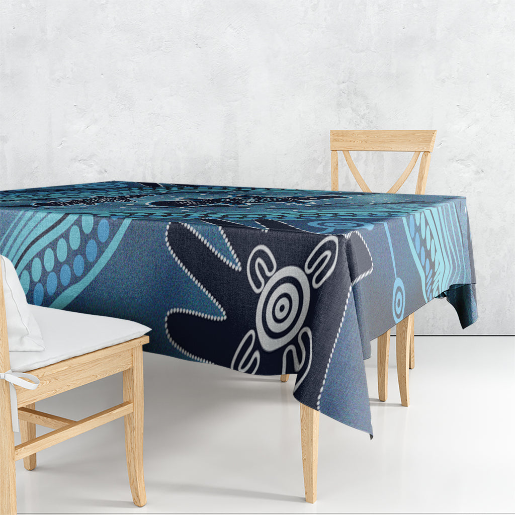 Aboriginal Dots Art Painting with Platypus Tablecloth No 1