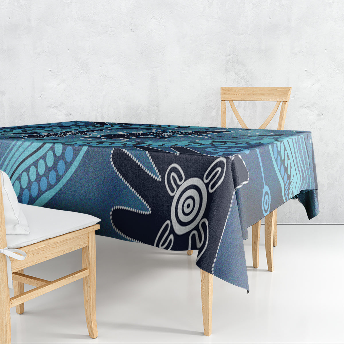 Aboriginal Dots Art Painting with Platypus Tablecloth No 1