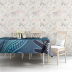 Aboriginal Dots Art Painting with Platypus Tablecloth No 1