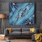 Aboriginal Dots Art Painting with Platypus Tapestry No 1