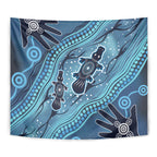 Aboriginal Dots Art Painting with Platypus Tapestry No 1