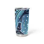 Aboriginal Dots Art Painting with Platypus Tumbler Cup No 1