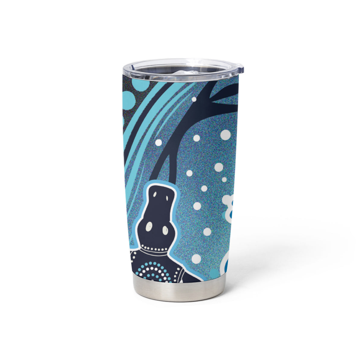 Aboriginal Dots Art Painting with Platypus Tumbler Cup No 1