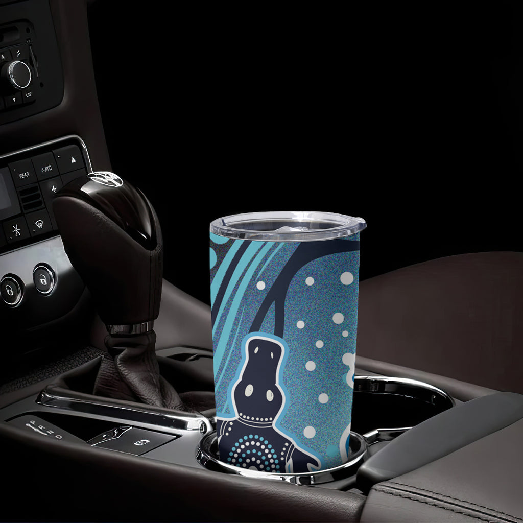 Aboriginal Dots Art Painting with Platypus Tumbler Cup No 1