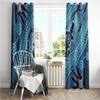 Aboriginal Dots Art Painting with Platypus Window Curtain No 1