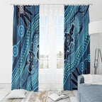 Aboriginal Dots Art Painting with Platypus Window Curtain No 1