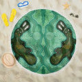 Aboriginal Dots Art Painting with Platypus Beach Blanket No 2