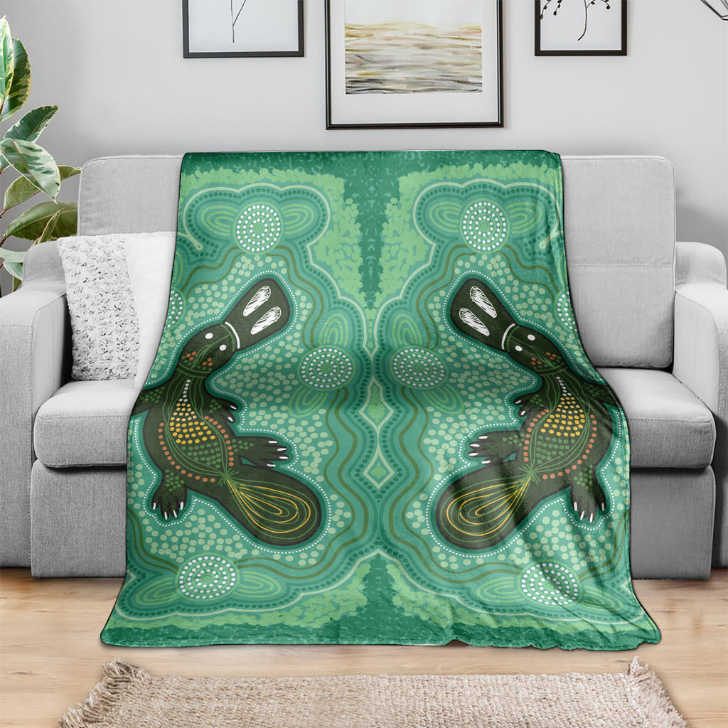 Aboriginal Dots Art Painting with Platypus Blanket No 2