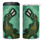 Aboriginal Dots Art Painting with Platypus 4 in 1 Can Cooler Tumbler No 2