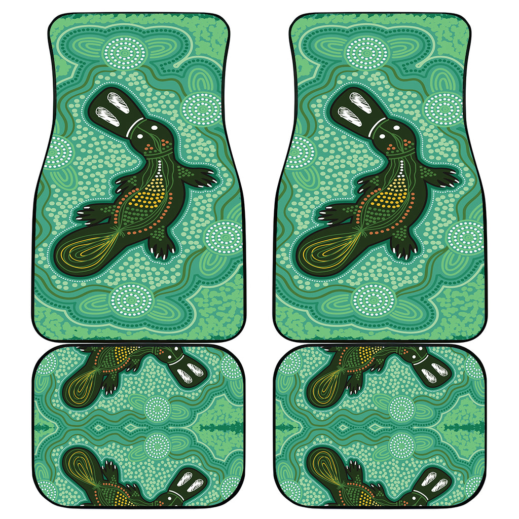 Aboriginal Dots Art Painting with Platypus Car Mats No 2