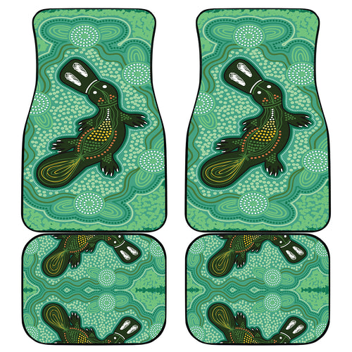 Aboriginal Dots Art Painting with Platypus Car Mats No 2