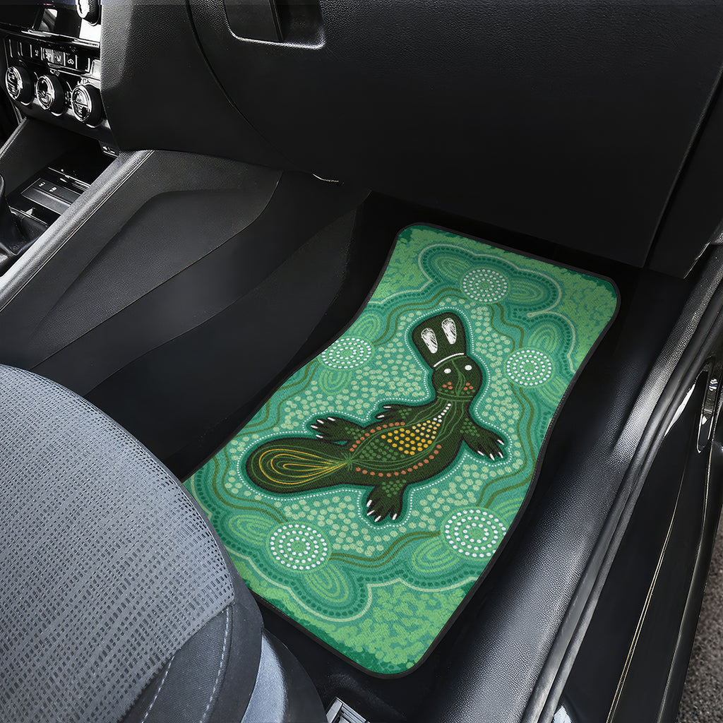 Aboriginal Dots Art Painting with Platypus Car Mats No 2