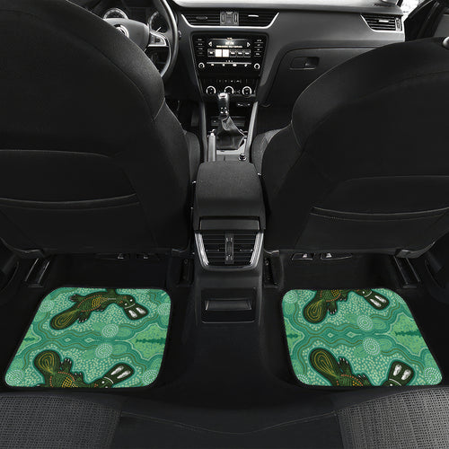 Aboriginal Dots Art Painting with Platypus Car Mats No 2