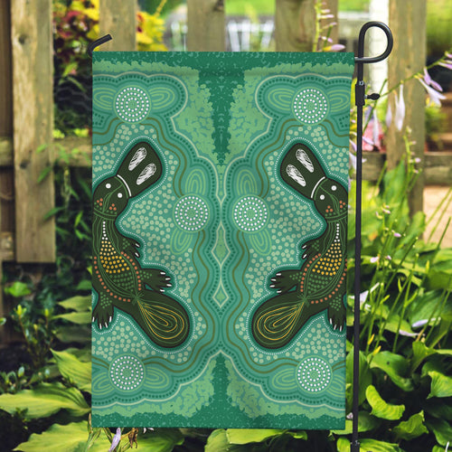 Aboriginal Dots Art Painting with Platypus Garden Flag No 2