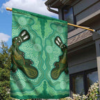Aboriginal Dots Art Painting with Platypus Garden Flag No 2