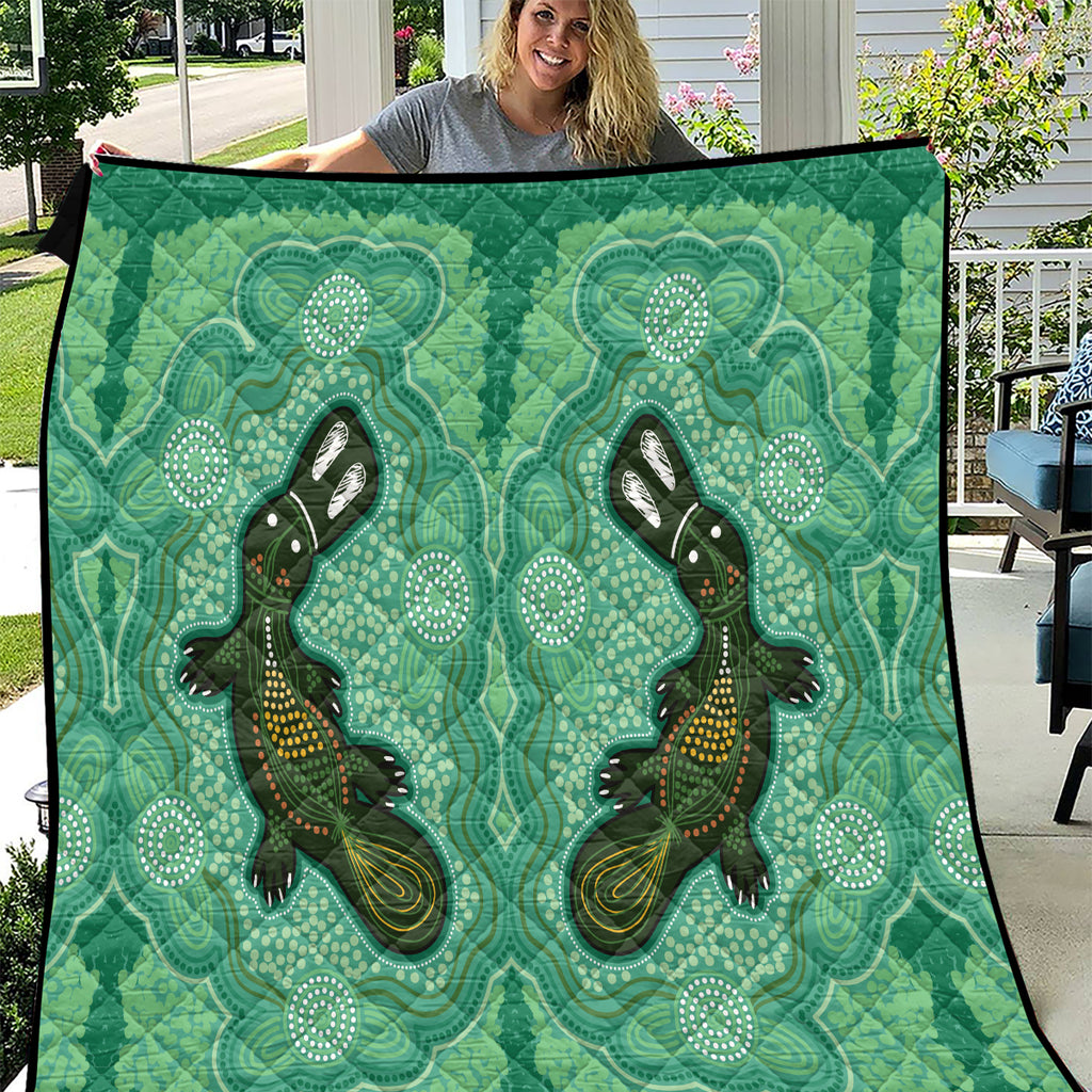 Aboriginal Dots Art Painting with Platypus Quilt No 2