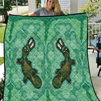 Aboriginal Dots Art Painting with Platypus Quilt No 2