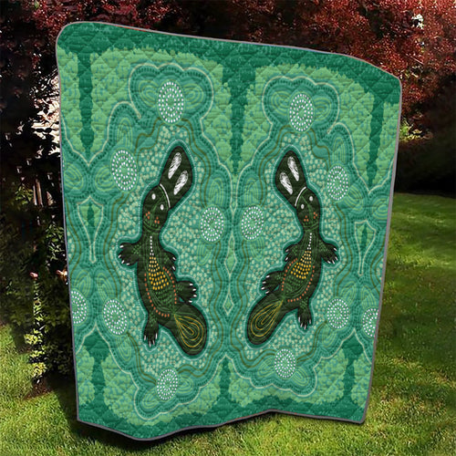 Aboriginal Dots Art Painting with Platypus Quilt No 2