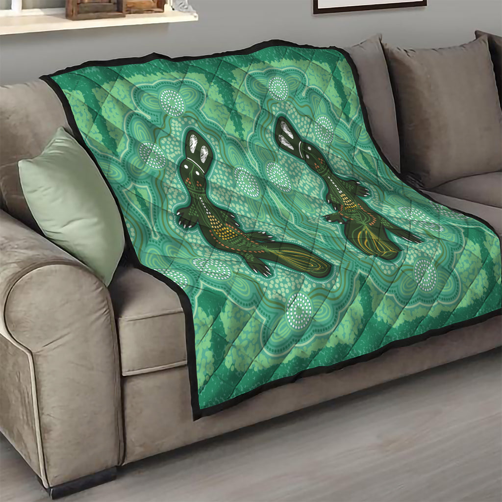 Aboriginal Dots Art Painting with Platypus Quilt No 2