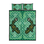 Aboriginal Dots Art Painting with Platypus Quilt Bed Set No 2