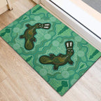 Aboriginal Dots Art Painting with Platypus Rubber Doormat No 2