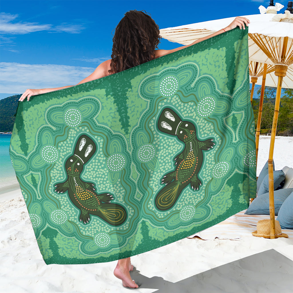 Aboriginal Dots Art Painting with Platypus Sarong No 2