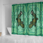 Aboriginal Dots Art Painting with Platypus Shower Curtain No 2