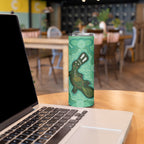 Aboriginal Dots Art Painting with Platypus Skinny Tumbler No 2