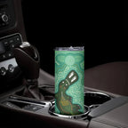 Aboriginal Dots Art Painting with Platypus Skinny Tumbler No 2