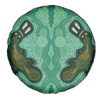 Aboriginal Dots Art Painting with Platypus Spare Tire Cover No 2