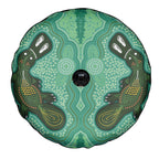 Aboriginal Dots Art Painting with Platypus Spare Tire Cover No 2