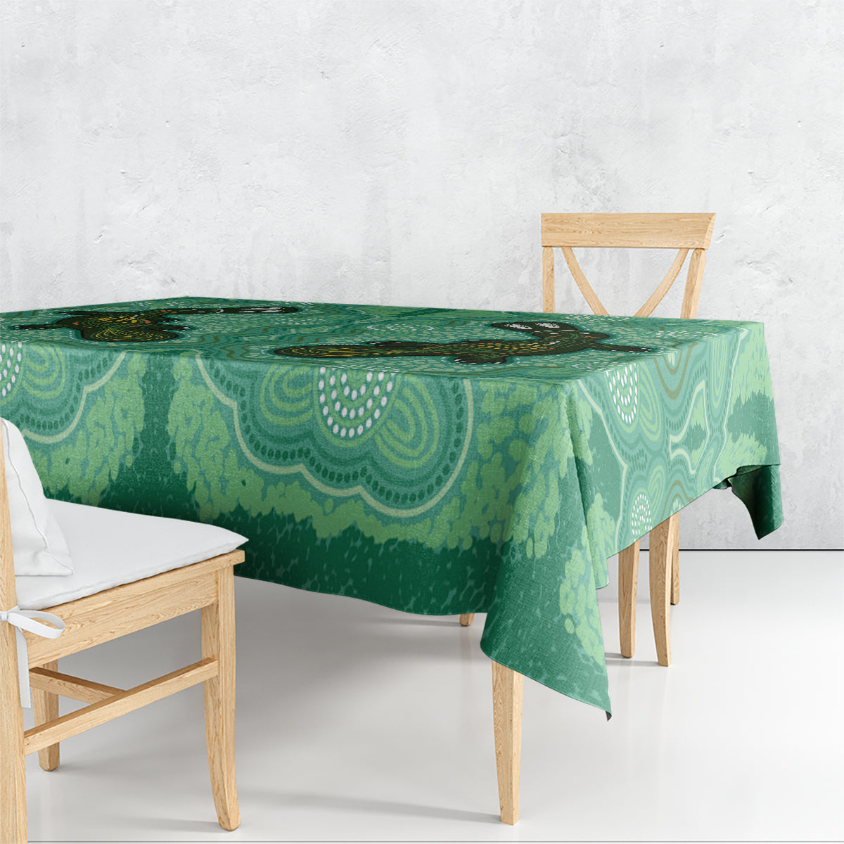 Aboriginal Dots Art Painting with Platypus Tablecloth No 2