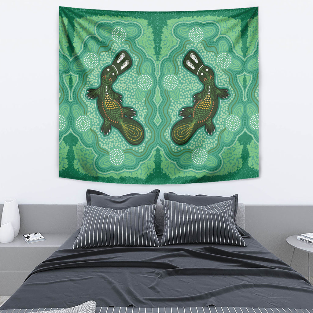 Aboriginal Dots Art Painting with Platypus Tapestry No 2