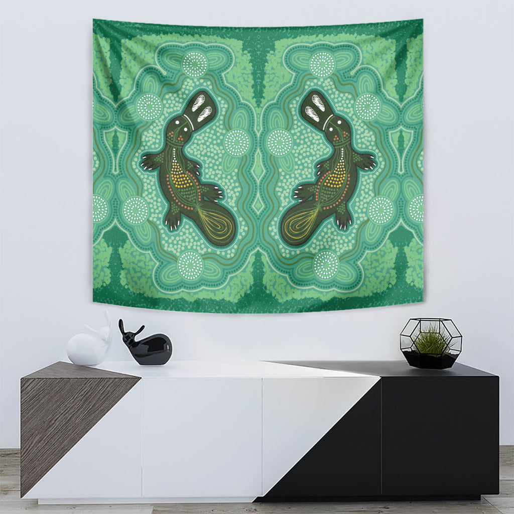 Aboriginal Dots Art Painting with Platypus Tapestry No 2